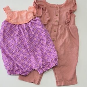 Cherokee And Carters Onsie Bundle Baby Romper Set Pink Girl Size 3M